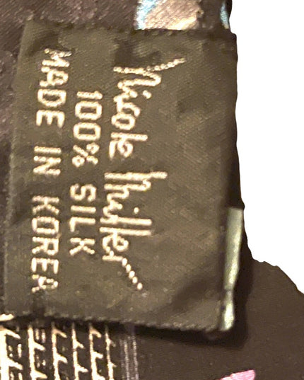 Nicole Miller Silk Printed scarf Nordstroms shopping  Fashion Black colo…