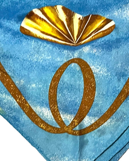 Vintage Georgio Beverly Hills C1994 Wings perfume Silk scarf blue