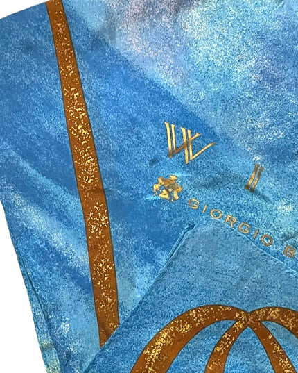 Vintage Georgio Beverly Hills C1994 Wings perfume Silk scarf blue