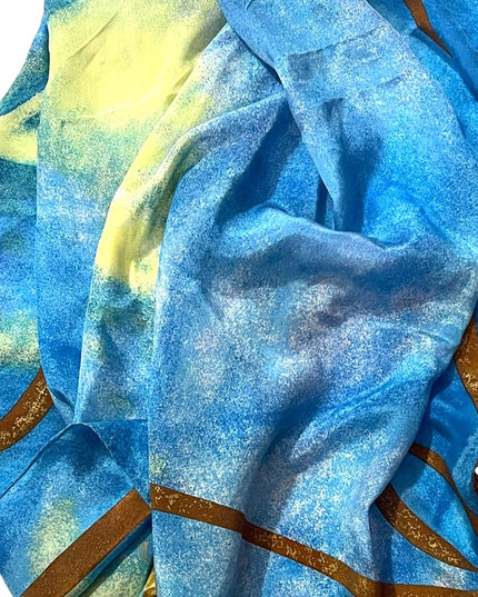 Vintage Georgio Beverly Hills C1994 Wings perfume Silk scarf blue