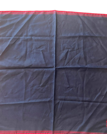 YSL Vintage black red stripe scarf  18x18” Silk