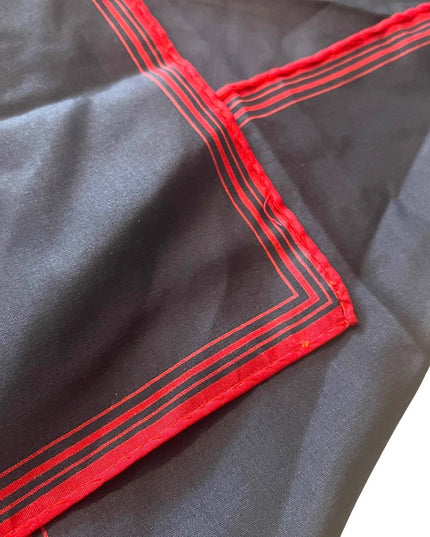 YSL Vintage black red stripe scarf  18x18” Silk