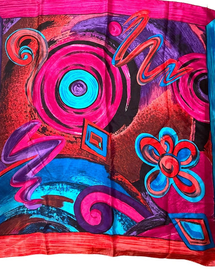 - Oscar De Laurenta Studio SILK Abstract Luxury Scarf