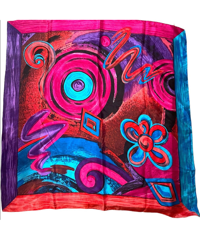- Oscar De Laurenta Studio SILK Abstract Luxury Scarf