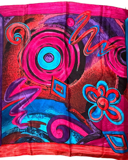 - Oscar De Laurenta Studio SILK Abstract Luxury Scarf