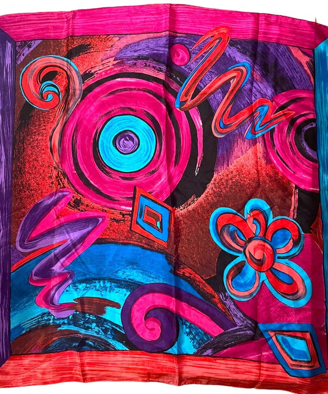 - Oscar De Laurenta Studio SILK Abstract Luxury Scarf