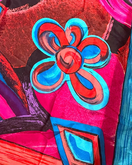 - Oscar De Laurenta Studio SILK Abstract Luxury Scarf