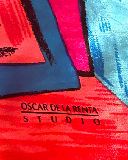 - Oscar De Laurenta Studio SILK Abstract Luxury Scarf