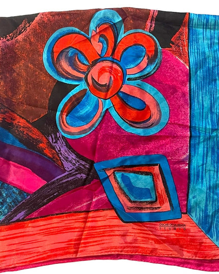 - Oscar De Laurenta Studio SILK Abstract Luxury Scarf