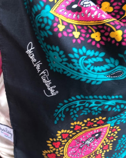 Vintage 1980s Diane Van Furstenberg silk scarf wrap paisely