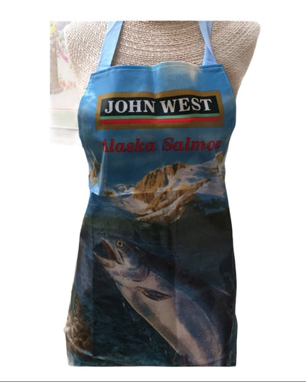 Vintage water proof Salmon Apron John West plastic