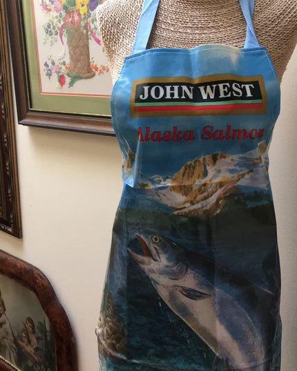 Vintage water proof Salmon Apron John West plastic