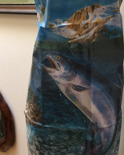 Vintage water proof Salmon Apron John West plastic
