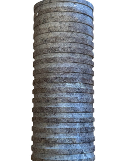 Vintage Marble Ribbed  carved tall Vase