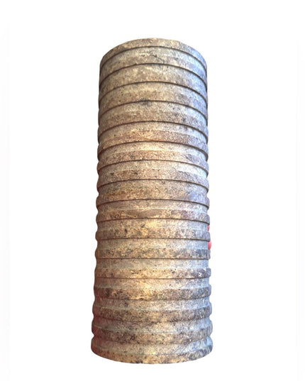 Vintage Marble Ribbed  carved tall Vase