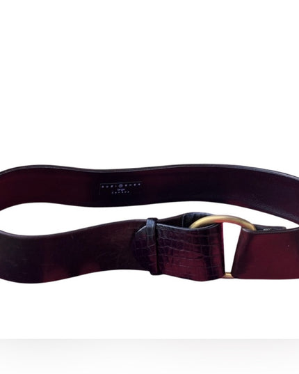 Suzi Roher Black leather 2” chunky belt