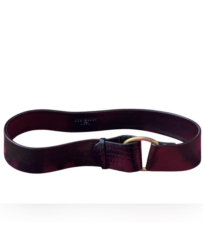 Suzi Roher Black leather 2” chunky belt