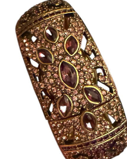 Heidi Daus "Everlasting Elegance" Swarovski Encrusted
Hidden Watch Bangle Gold