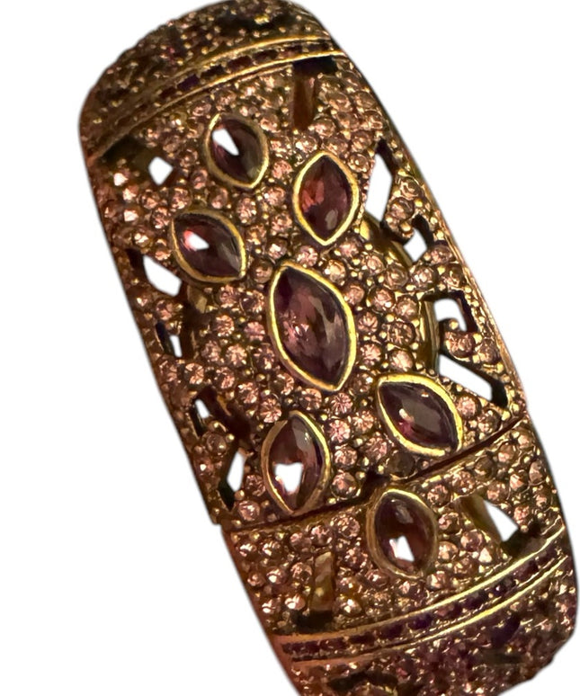 Heidi Daus "Everlasting Elegance" Swarovski Encrusted
Hidden Watch Bangle Gold