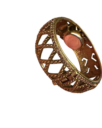 Heidi Daus "Everlasting Elegance" Swarovski Encrusted
Hidden Watch Bangle Gold
