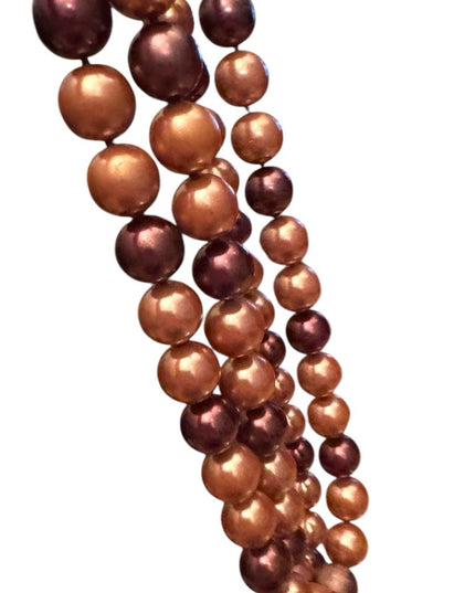 Elegant  Heidi Daus elegant 40” Glass pearl Creamy  Beaded Necklace 12mm beads