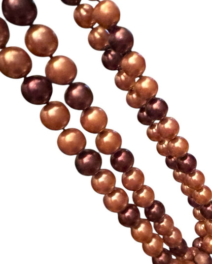 Elegant  Heidi Daus elegant 40” Glass pearl Creamy  Beaded Necklace 12mm beads