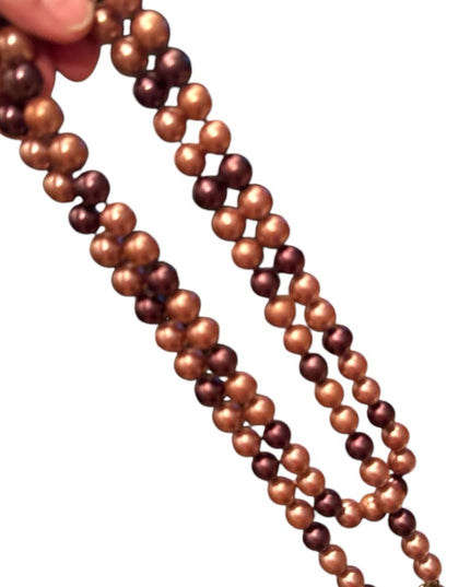 Elegant  Heidi Daus elegant 40” Glass pearl Creamy  Beaded Necklace 12mm beads