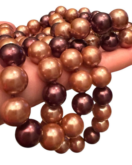 Elegant  Heidi Daus elegant 40” Glass pearl Creamy  Beaded Necklace 12mm beads