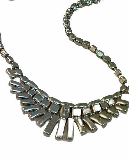Stunning vintage C1950s Sherman Clear crystal necklace wedding party