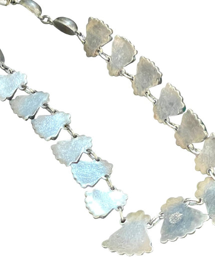 - Vintage Sterling silver 925 Green Onyx RRA Taxco Mexico Artisan necklace