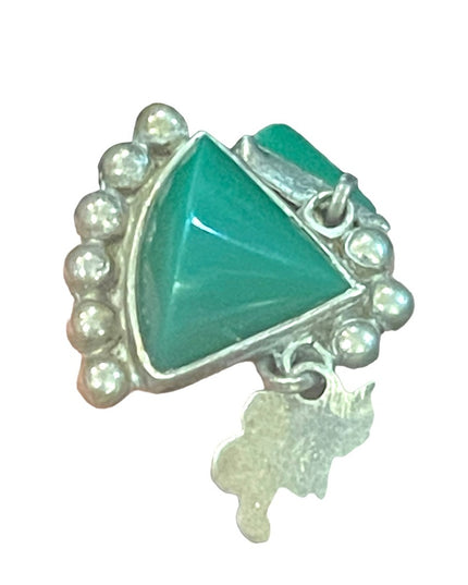 - Vintage Sterling silver 925 Green Onyx RRA Taxco Mexico Artisan necklace
