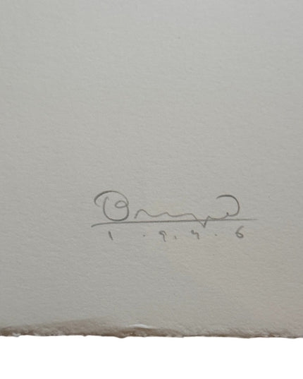 Signed dated 1996 Simon Brascoupe color stencil Chicks artwork