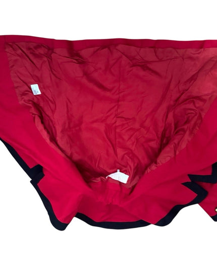 Vintage Nina Ricci Chic Red Blazer with Black Trim Enamel buttons 1980s