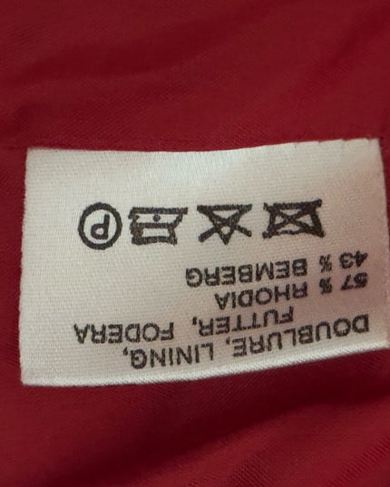 Vintage Nina Ricci Chic Red Blazer with Black Trim Enamel buttons 1980s