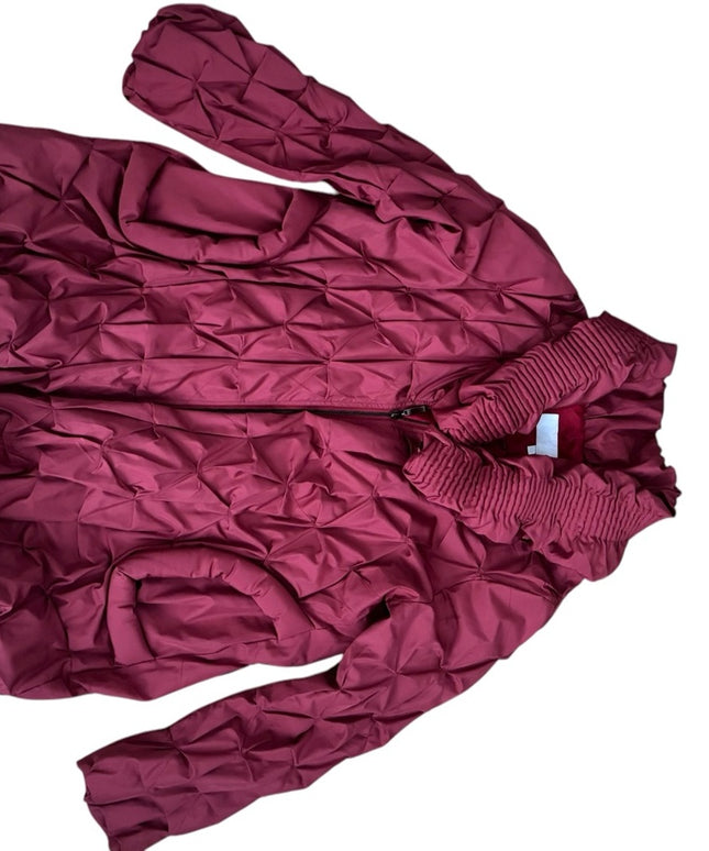 Lanvin Chic Quilted Jacket in Deep Red