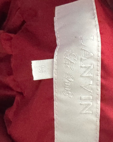 Lanvin Chic Quilted Jacket in Deep Red