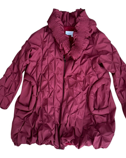 Lanvin Chic Quilted Jacket in Deep Red