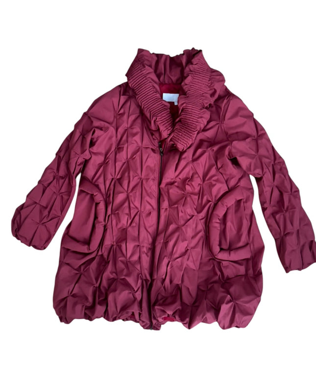 Lanvin Chic Quilted Jacket in Deep Red