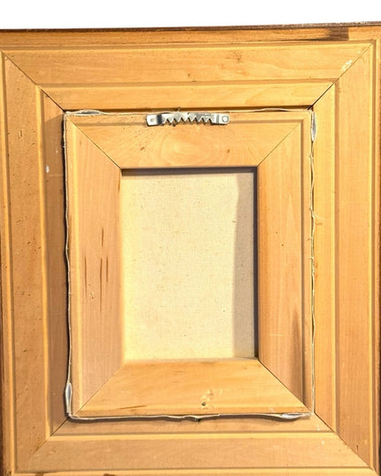 Boris Chezar Oil Painting With Sand Retro Vintage Wood Frame Gold Canvas MCM
