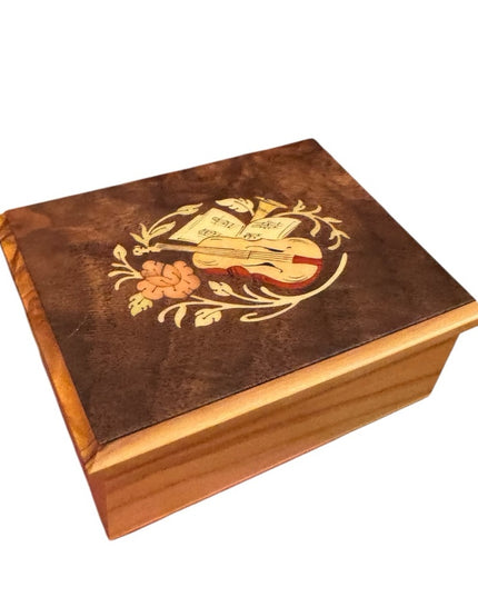 Vintage talian Inlaid Small Violin Box Italy Hand made La Botteguccia Sorrento