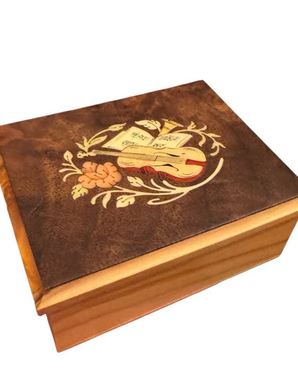 Vintage talian Inlaid Small Violin Box Italy Hand made La Botteguccia Sorrento