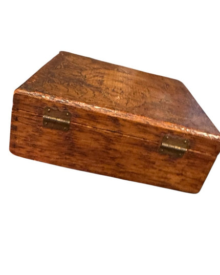 Antique wooden Handmade carved Wooden Jewelry Box with Rose Design