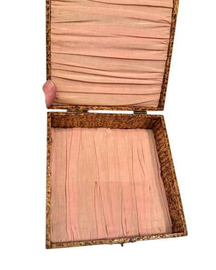 Antique wooden Handmade carved Wooden Jewelry Box with Rose Design