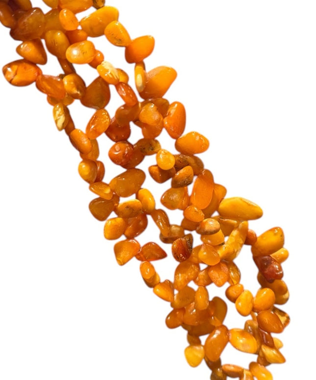 Vintage 32” Russian Baltic Honey Amber Beaded Necklace