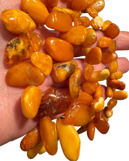 Vintage 32” Russian Baltic Honey Amber Beaded Necklace