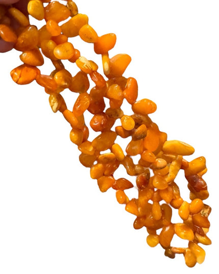 Vintage 32” Russian Baltic Honey Amber Beaded Necklace