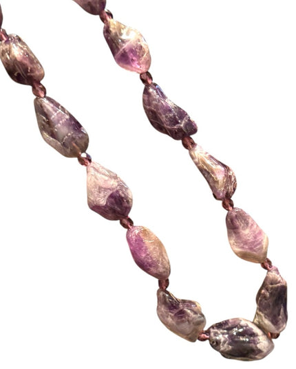 Lovely chunky polished Purple Amethyst Gemstone Necklace