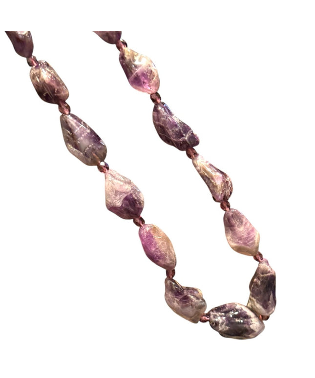Lovely chunky polished Purple Amethyst Gemstone Necklace