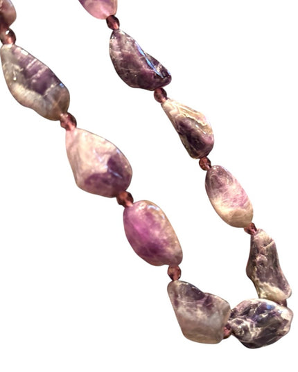 Lovely chunky polished Purple Amethyst Gemstone Necklace