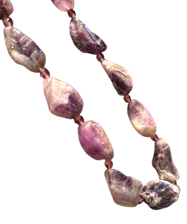 Lovely chunky polished Purple Amethyst Gemstone Necklace